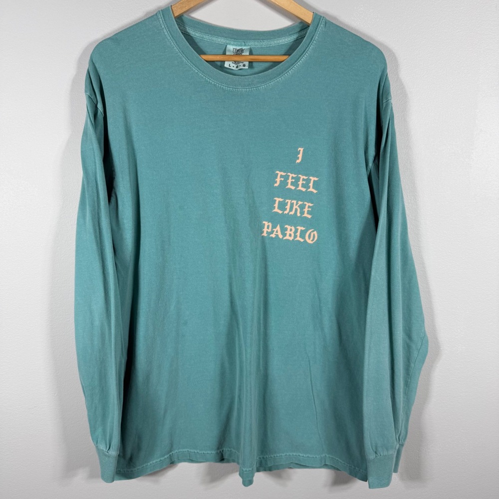 I Feel Like Pablo Los Angeles Long Sleeve T-Shirt Teal - Size Large